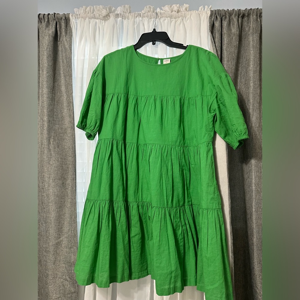 melrose and market green mini short dress tiered